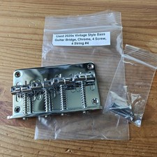 Used 2020s Chrome 4 String Jazz P Precision Vintage Style Bass Bridge 4 Screw #4