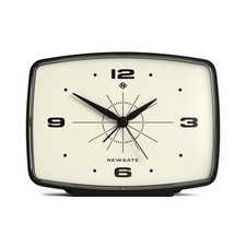 Newgate® Brooklyn Alarm Clock in Black with Minimalist Arabic Dial