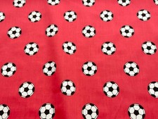 Football Sports Fabric  * Red