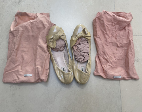 Miu beige patent - miu,