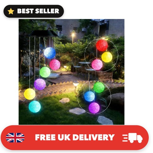 Solar wind chimes light color - solar,