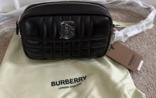 Burberry black quilted leather - black,