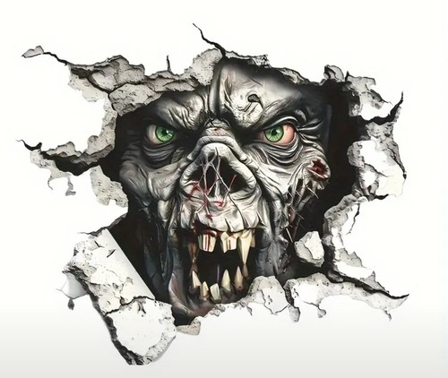 Evil zombie monster car - evil, vinyl