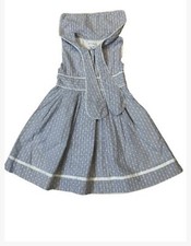 Rachel Riley Blue Striped Dress Amazing Size 5 years 