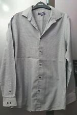 Tailor & Cutter Mens Slim Fit Shirt Size 16 Black And White Houndstooth Casual