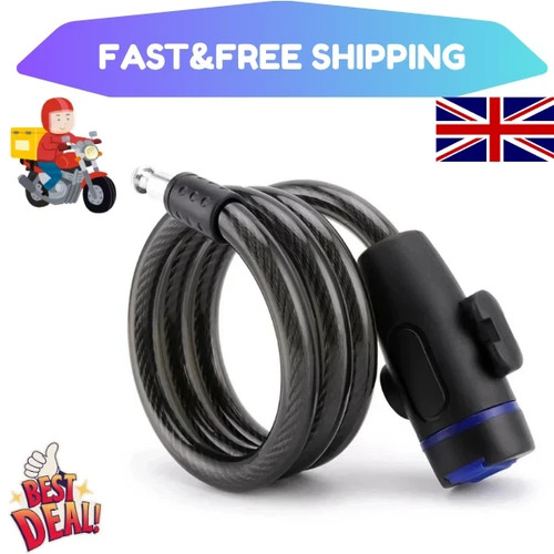 Bike lock heavy duty - lock, cable