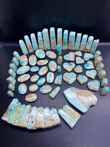 High grade blue aragonite - high,