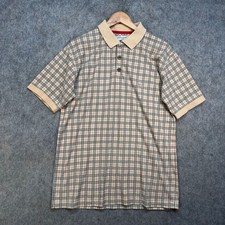 Burberrys Polo Shirt Mens Size Medium Nova Check Short Sleeve London Designer