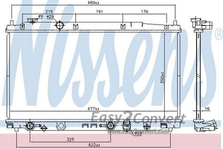 Nissens radiator for - radiator, honda
