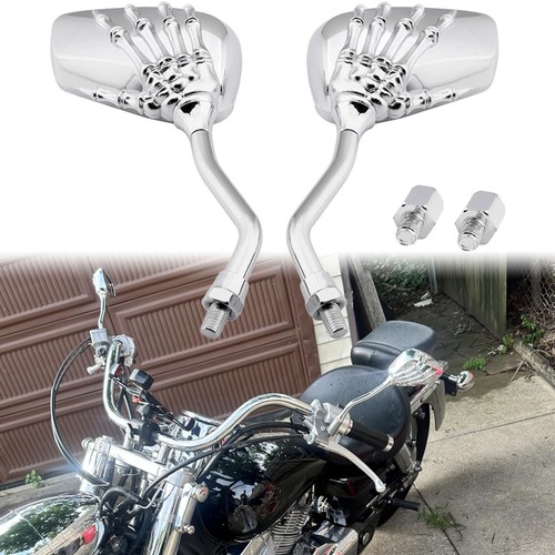 Motorcycle chrome skull - chrome,