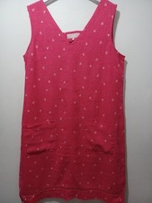 Next Cerise Linen Mix Dress Size 12