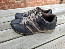 Skechers Black Cream Lace Up Classic Fit UK Size 6 Trainers Shoes