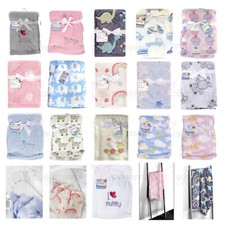 Newborn Baby Soft Fleece Blanket Pram Crib Moses Basket Boy Girl Unisex 0+ Month