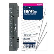Filofax Pocket Hole Punch Portable Plastic Refill Punches 6 holes - 210118 - Uk