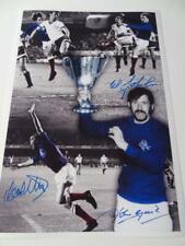 RANGERS FC 1972 EUROPEAN WINNERS CUP FINAL GREIG STEIN JOHNSTON SIGNED PRE-PRINT