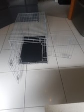 Foldable Metal Wire Pet Dog Or Cat Cage Travel Transport Carrier 57x90x63cm High