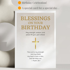 Religious Birthday Card for