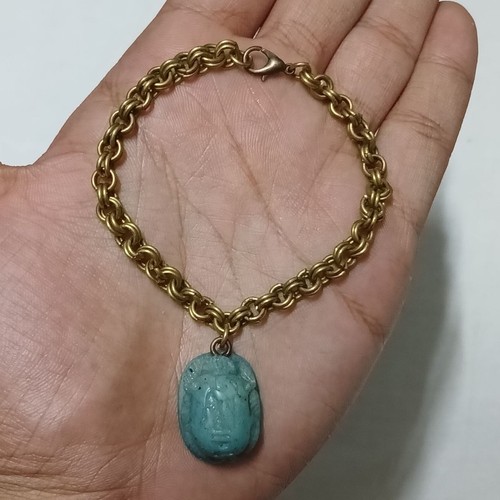 Handmade brass bracelet with - brass,