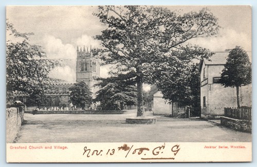 Postcard gresford church - postcard,