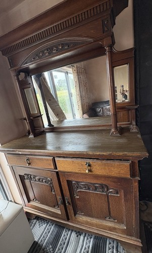 Wood brown sideboard - wood, buffet