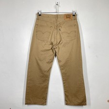 Levis 451 Jeans Mens W34 L28* Beige Chino Straight Button Fly