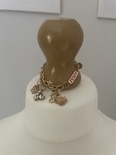 Girls Juicy Couture charm Bracelet Gold Multicolour Brand New