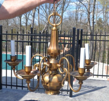 VINTAGE ANTIQUE BRASS 5 ARM