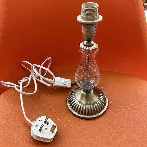 Cut glass table lamp - table,