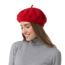 Wool Beret Hat Autumn Ladies