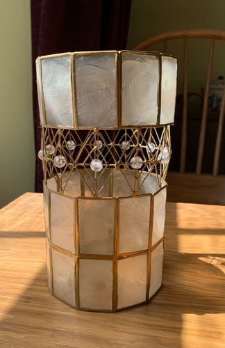 Vintage ivory capiz shell - ivory,