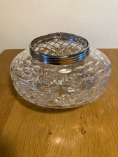 VINTAGE CUT GLASS ROSE BOWL