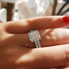 Women VVS1/D 3Ct Cushion Cut