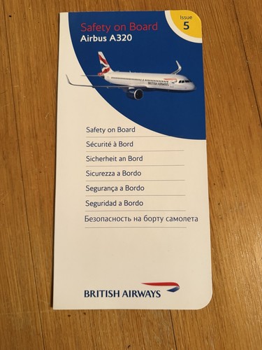British airways safety card - british,
