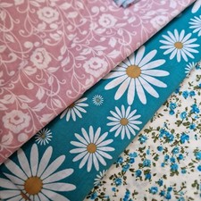 Floral polycotton fabric off - floral,