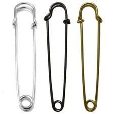 LARGE DURABLE STRONG METAL KILT PINS SCARF BROOCH ANTIQUE SAFETY KNITTING STITCH
