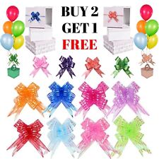 Large Pull Bows 50mm Wedding Car Gift Wrap Party Florist Poly Ribbon