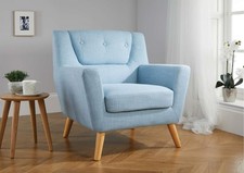 Blue Fabric Armchair Birlea