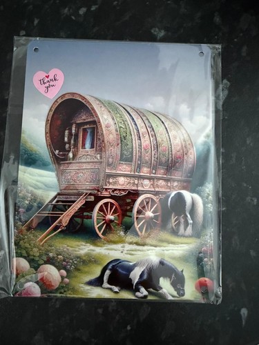 Gypsy vardo and horse print - gypsy,