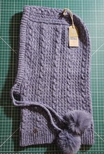 Fat Face Cable Hood - Blue