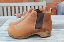 New Sanita -  Jo Boots - in Cognac Soft Oil Leather Clog Boots  - EU size 39