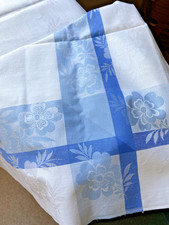 VINTAGE WHITE COTTON DAMASK