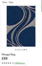 Dunelm Blue Rug