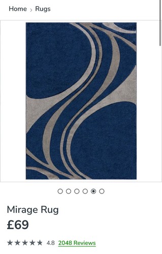 Dunelm blue rug - dunelm,