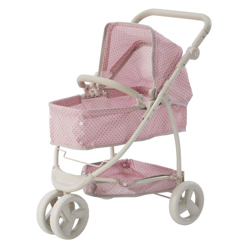 Dolls pink pram stroller - dolls,