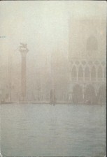 VENICE, S. MARCO WHARF WITH FOG, Italy - Vintage POSTCARD