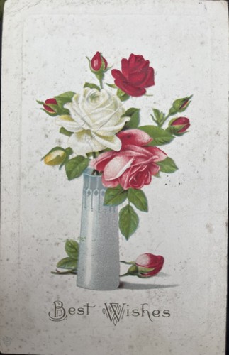 Best wishes glass - vase, flowers