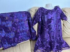 African Nigerian ?? girls purple lace dress with long scarf