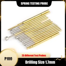 P100 Series Spring Testing Probe Drilling Size 1.7mm 25 Different Test Probes