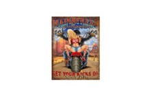 GET YOUR KICKS ON ROUTE 66 METAL Retro wall sign CAVE BATHROOM GARAGE Gift A5 A4
