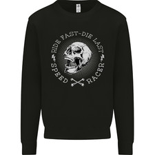 Ride Fast Die Motorcycle Motorbike Biker Mens Sweatshirt Jumper